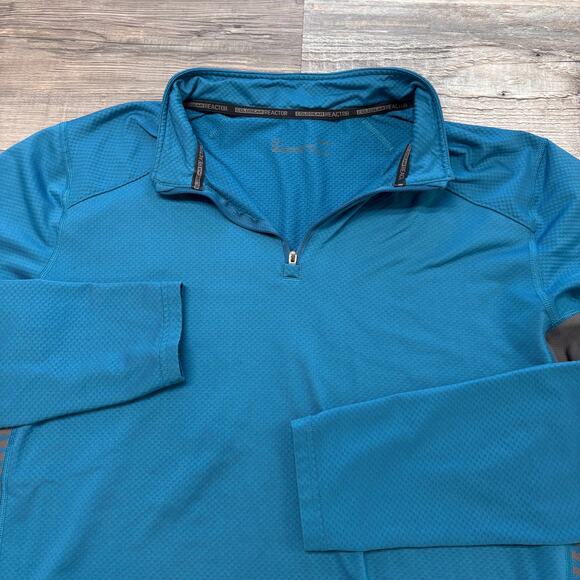 Under Armour Coldgear Blue & Grey Mens Large Lightweight Activewear Top - Picture 1 of 7